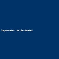 Imposanter Seide-Mantel