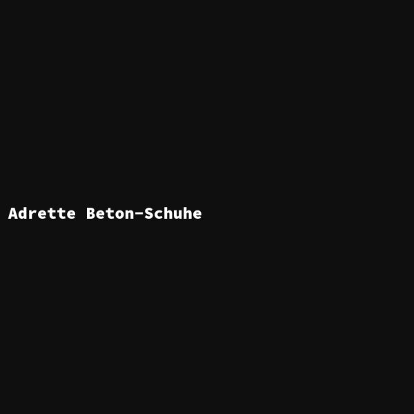 Adrette Beton-Schuhe