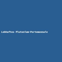 Lebhaftes Plutonium-Portemonnaie