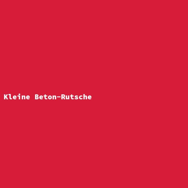 Kleine Beton-Rutsche